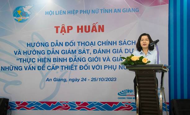 Khai mạc lớp tập huấn hướng dẫn đối thoại chính sách và hướng dẫn giám sát, đánh giá Dự án 8 “Thực hiện bình đẳng giới và giải quyết những vấn đề cấp thiết đối với phụ nữ và trẻ em” năm 2023