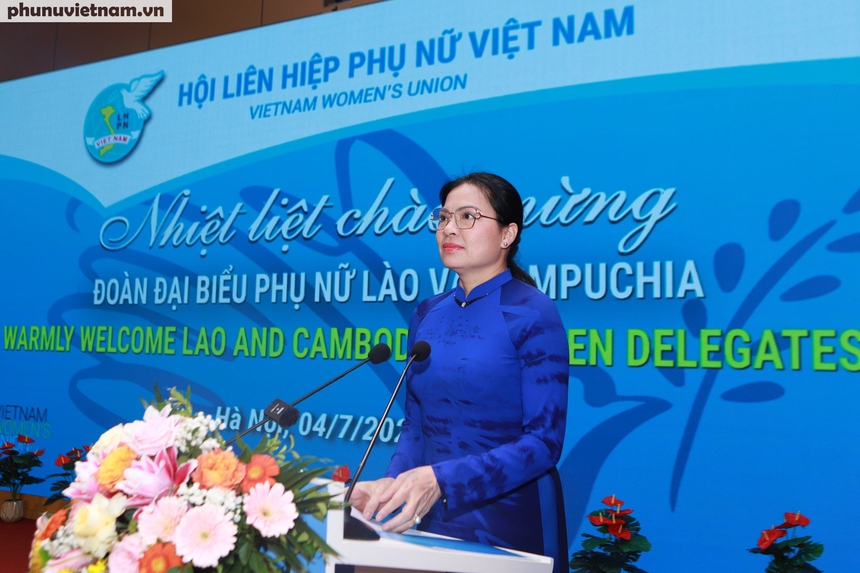 Thắt chặt tình đoàn kết giữa Hội Phụ nữ, Nữ doanh nhân 3 nước Việt Nam, Lào và Campuchia- Ảnh 1.