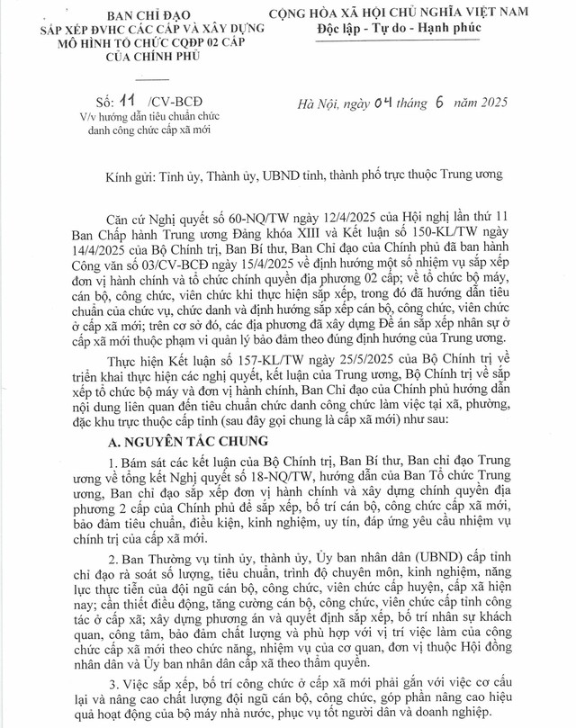 Hướng dẫn TIÊU CHUẨN CHỨC DANH CÔNG CHỨC CẤP XÃ MỚI- Ảnh 11.
