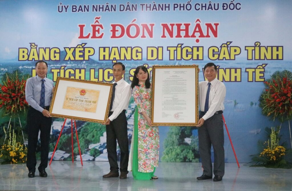 Kênh Vĩnh Tế trở thành di tích lịch sử cấp tỉnh